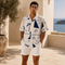 Coastal Sketch Resort Shirt- white (0253)