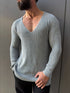 Knitwear oversized shirt - gray 0058