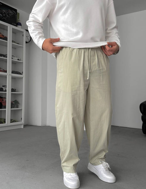 Relaxed Drawstring Summer Pants – Mint Green 0125