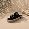 Suede Double-Buckle Sandals - (0211) / black