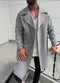 Textured water-repellent coat - gray 0071