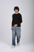 Textured Knit Crewneck Sweater- (W-0329)