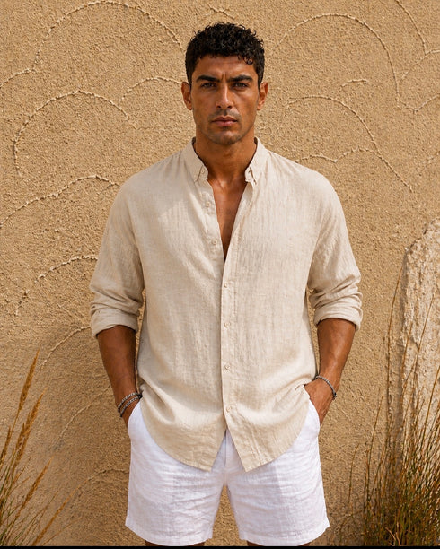 Linen Relaxed Shirt – (0124)