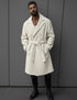 Textured water-repellent coat - blue 0108