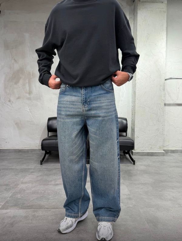 Relaxed Wide-Leg Jeans - (P-0321)