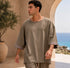 Oversized Linen Ethnic Top – Desert Taupe - 0134