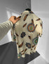 Boho Feather Print Shirt – Cream Edition / (0187)