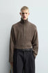 ZARA High-Neck Zip Knit Sweater (ZW-0015)