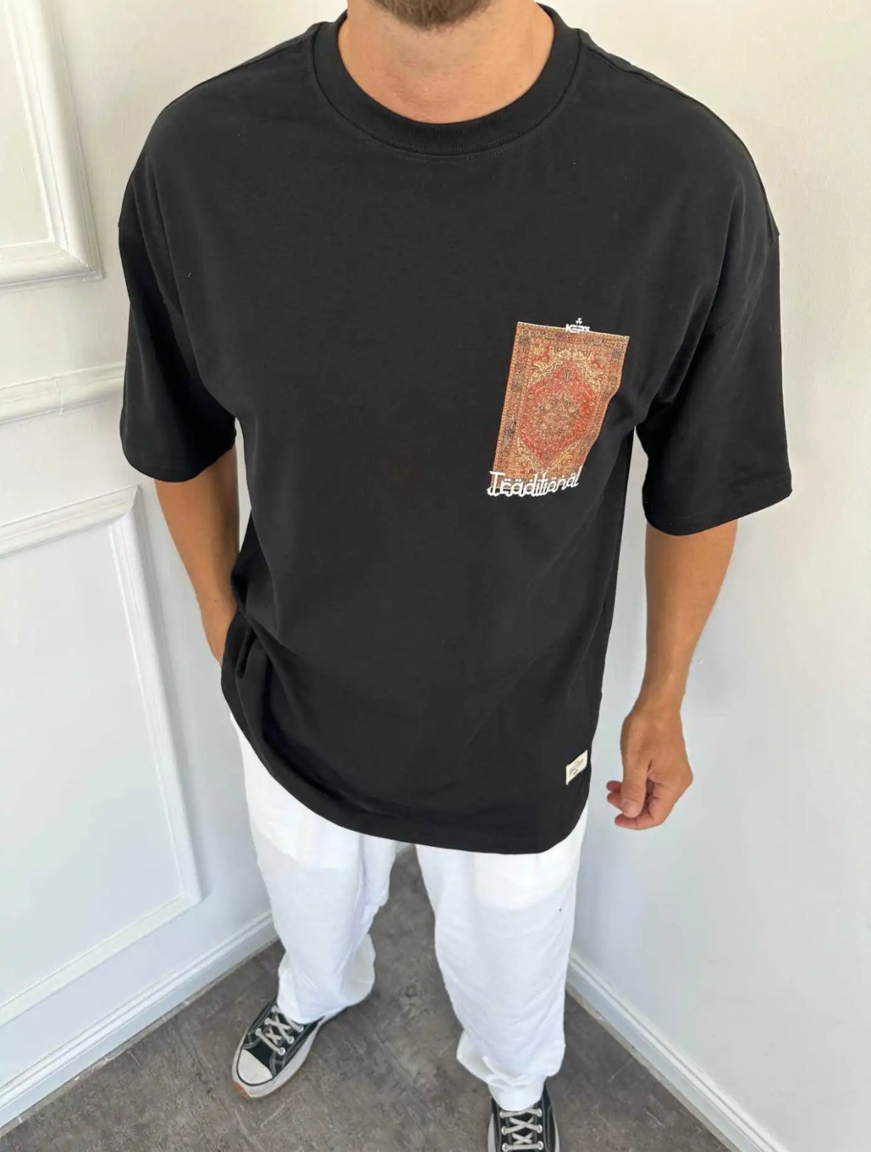 oversized cotton T-shirt -3009