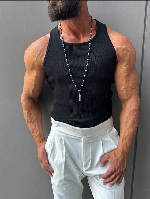 Premium Ribbed Cotton TankTop (S-0039 )