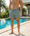 Green Striped Swim Shorts - (0244)