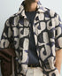 Zara Abstract Print Resort Shirt ( 0296)