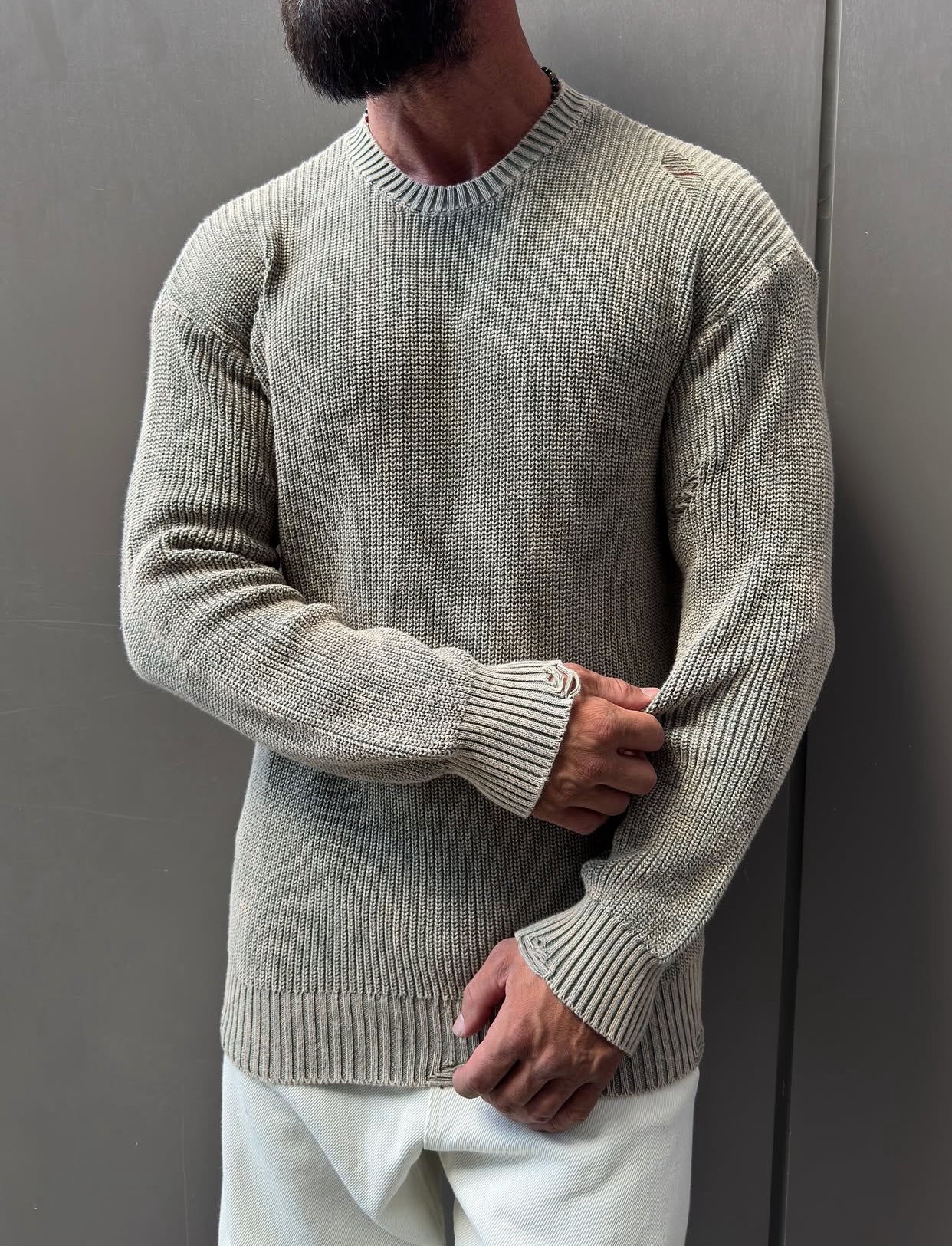 Knitwear oversized shirt -   0061