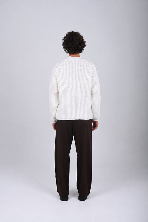 Chunky Knit Crew-Neck Sweater -(W-0326)