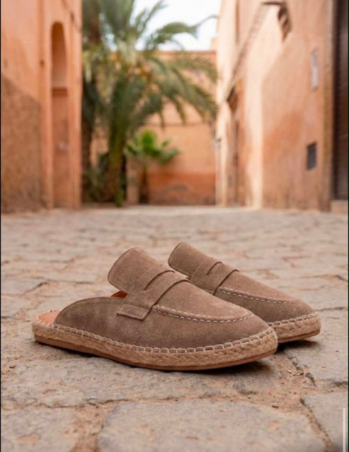Suede Espadrille Loafers – (0246)