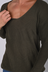 Textured V-Neck Knit Sweater - (W-0058)