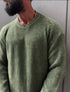 Knitwear oversized shirt - green 0061