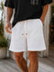 Gabardine Relaxed-fit shorts /(0226)/ white