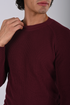 Textured Knit Crewneck Sweater- (W-0329)