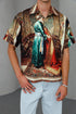 Oversized Persian Art Resort Shirt- (0278)
