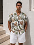 Tropical Leaf Print Shirt – Sand Palm Edition (0191)