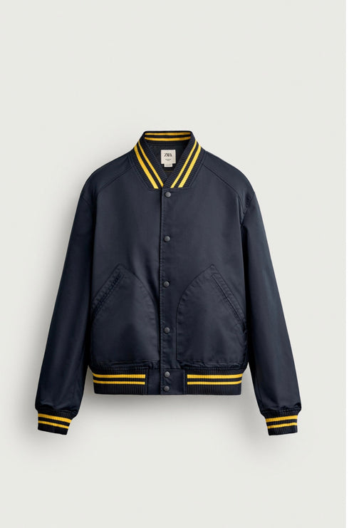 ZARA-CONTRAST RELAXED FIT BOMBER JACKET (ZW-0002)