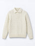 Premium Cable-Knit Polo Sweater - (W-0341)