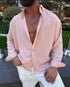 Linen shirt -pink - (0024)