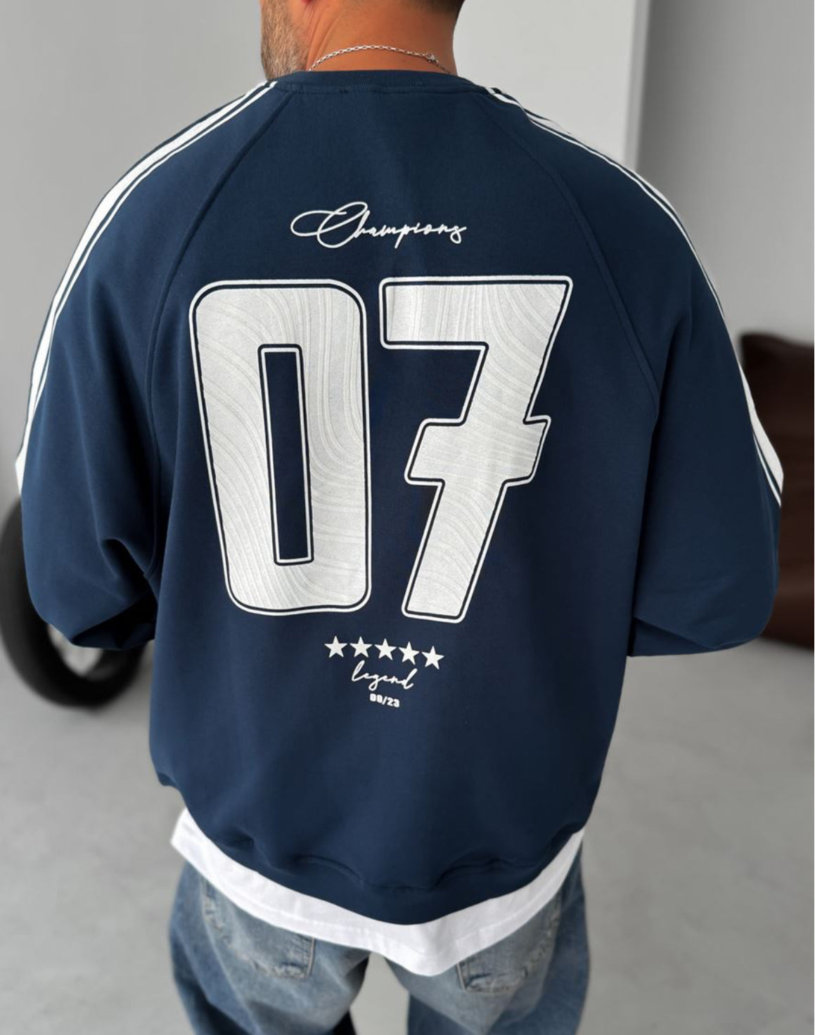Cotton- sweatshirt/ navy blue 0052