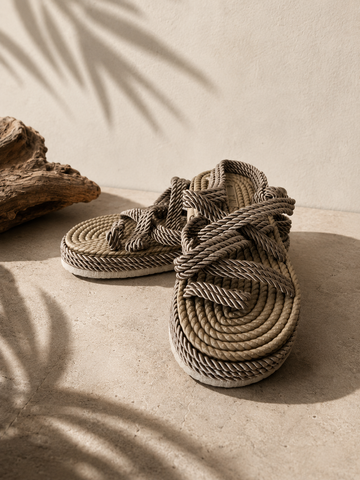 Rope Strap Summer Sandals – Beige /0028