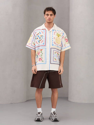 Tropical Patchwork Resort Shirt- 0151