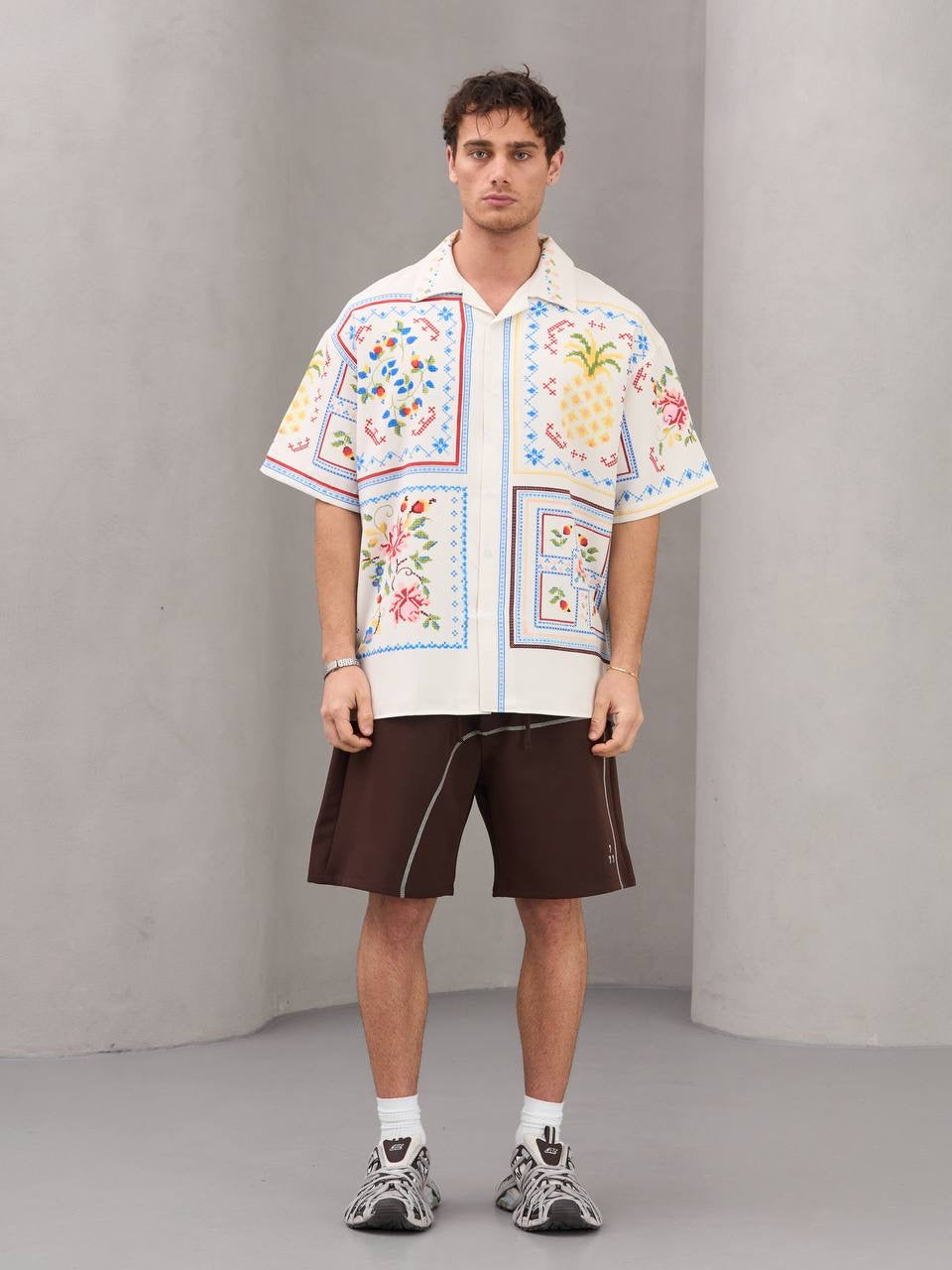 Tropical Patchwork Resort Shirt- 0151