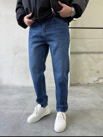 Straight Fit Dark Blue Jeans 
Art / 3166 - k2