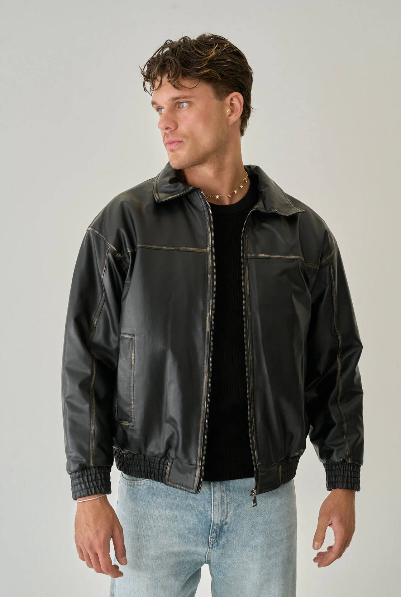Black Leather jacket - 0068