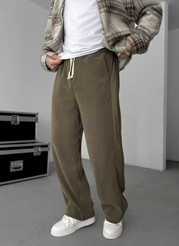 Velvet cotton pants - brown 0094