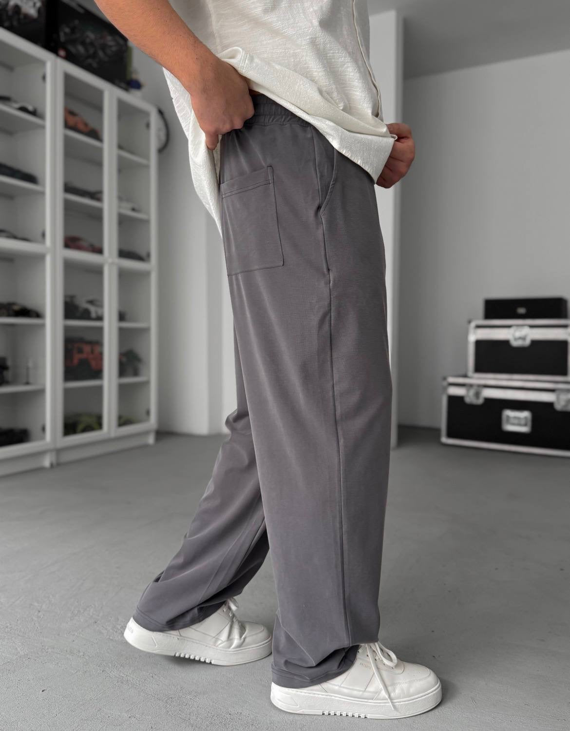 Effortless Comfort Wide-Leg Pants – Charcoal Grey 0213