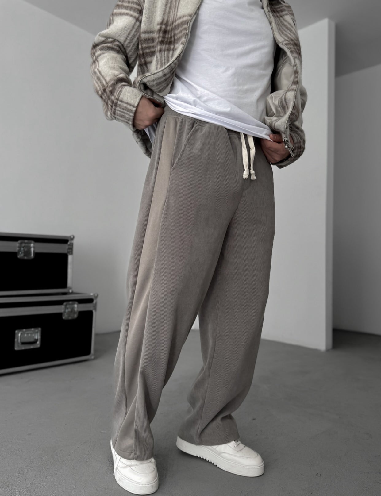 Velvet cotton pants - coffee  0094