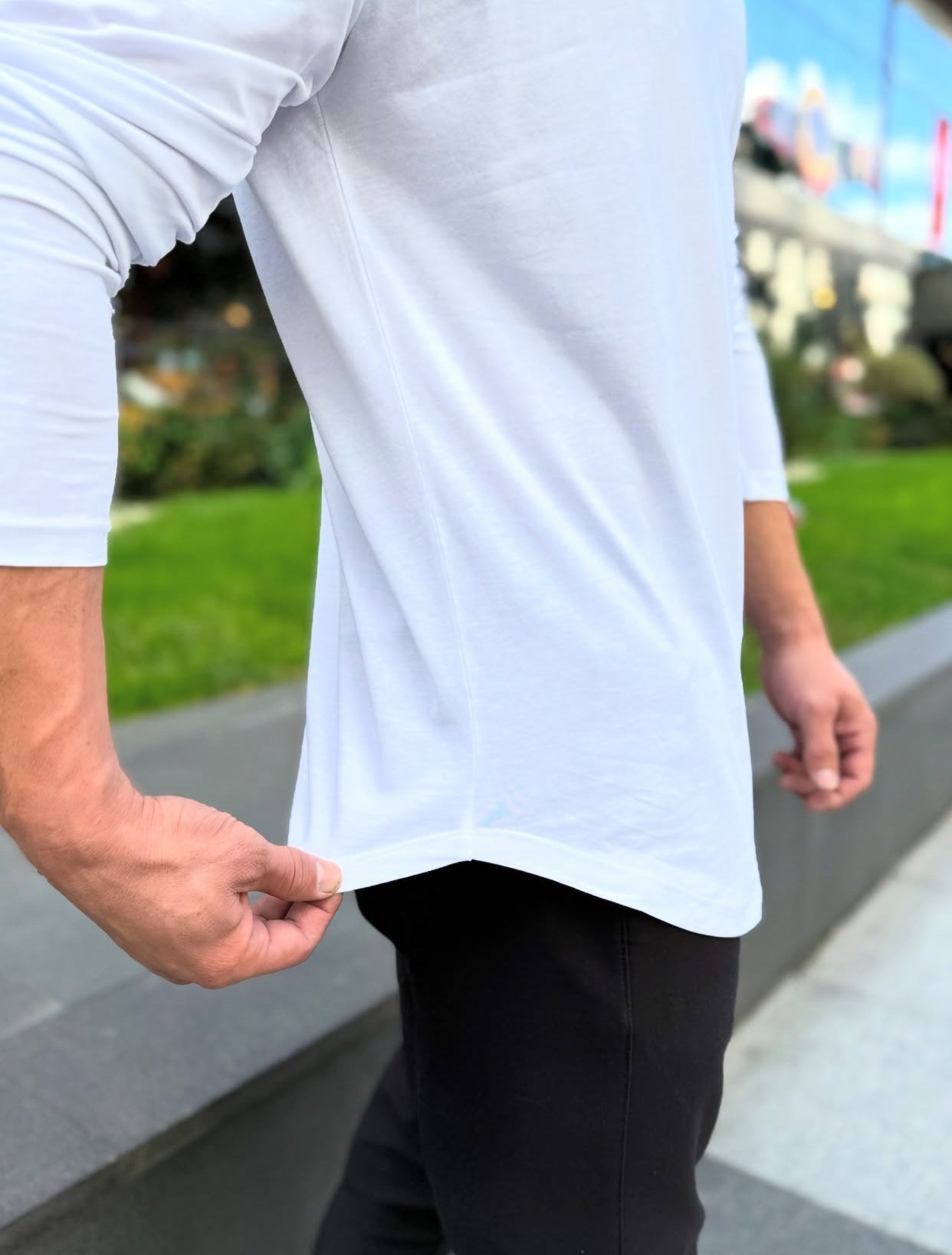 Cotton basic T-shirt 0097 white