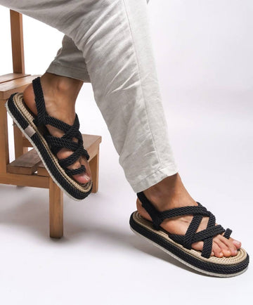 Boho slipper - Balck  - 0028