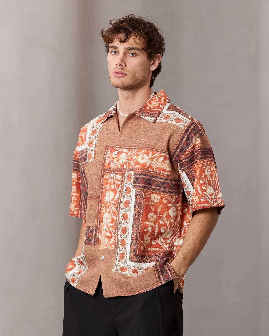 Patterned Summer Statement Shirt- 0174