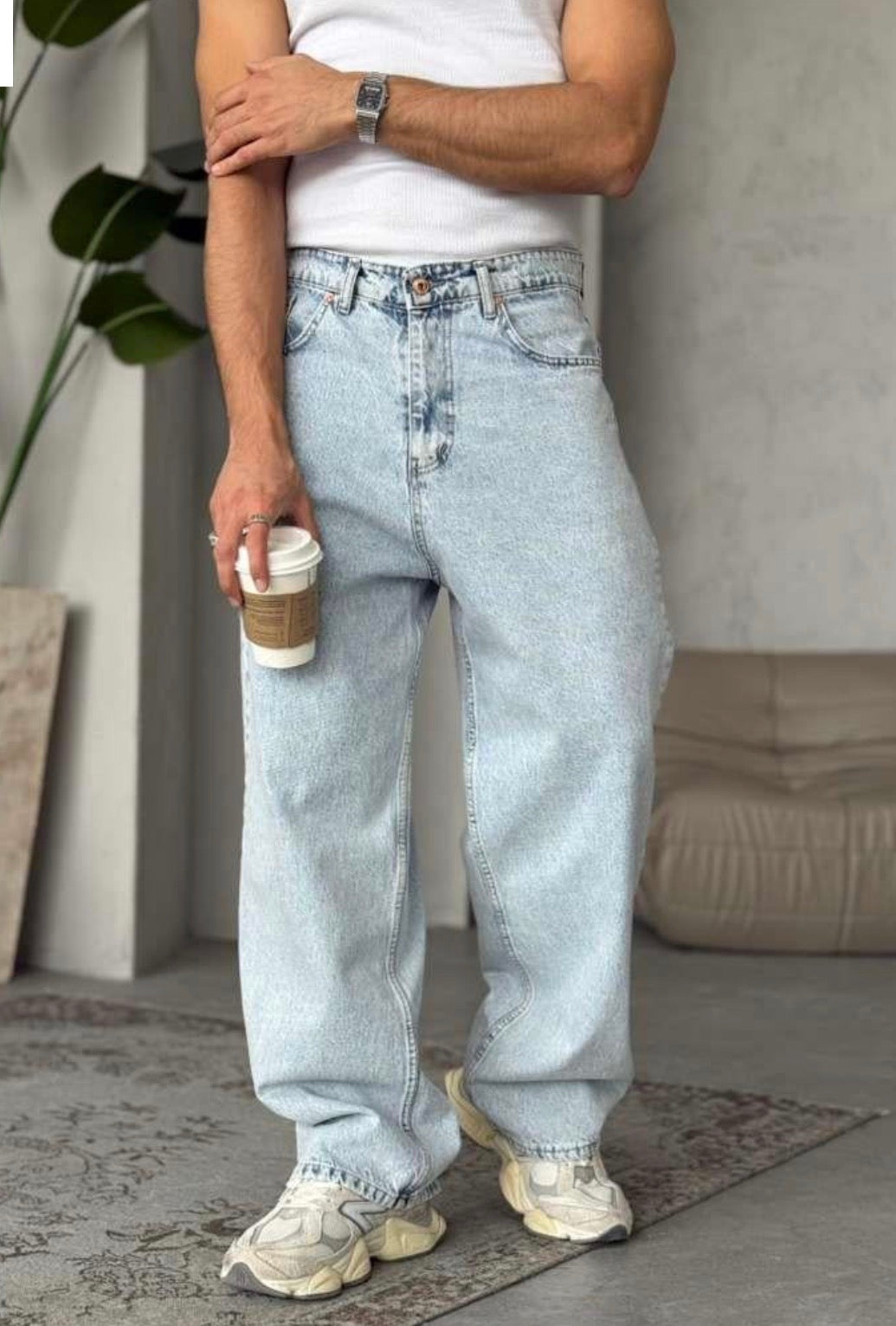 Wide-Leg Relaxed Fit Jeans – Light Wash /WE11 -  0178