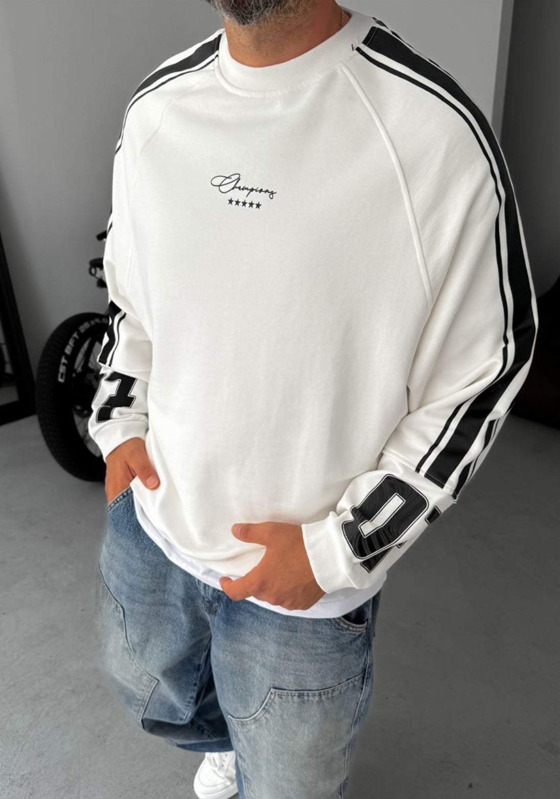 Cotton - sweatshirt / white 0052