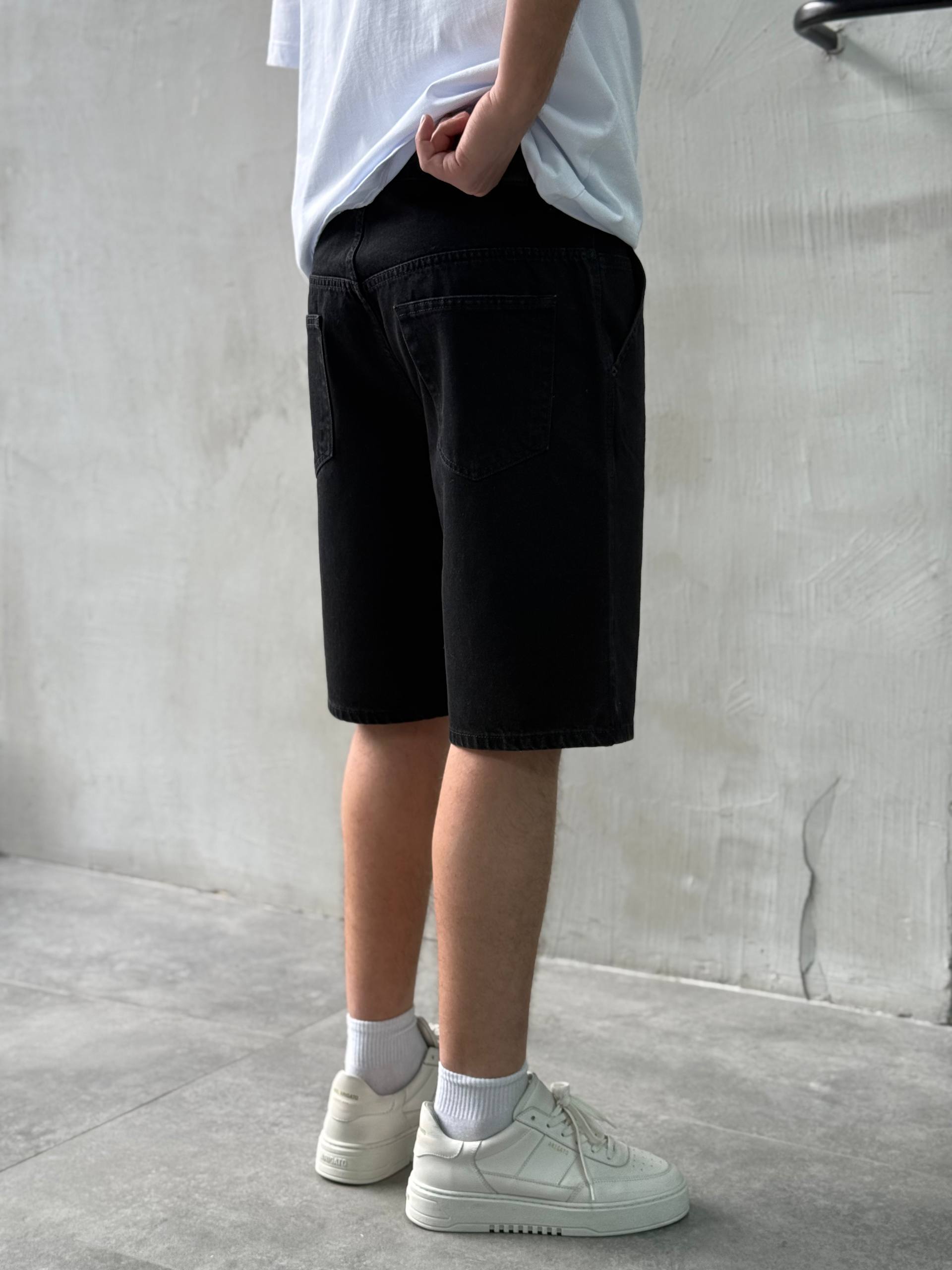Classic black Denim Shorts - Art 3297 - TS3
