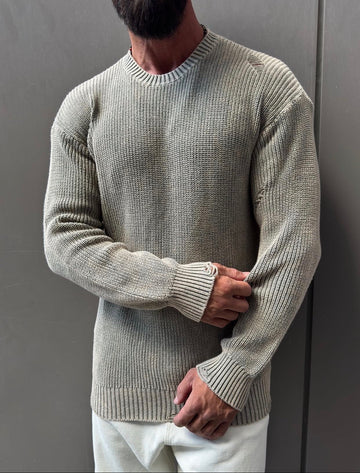 Knitwear oversized shirt -   0061 bejge