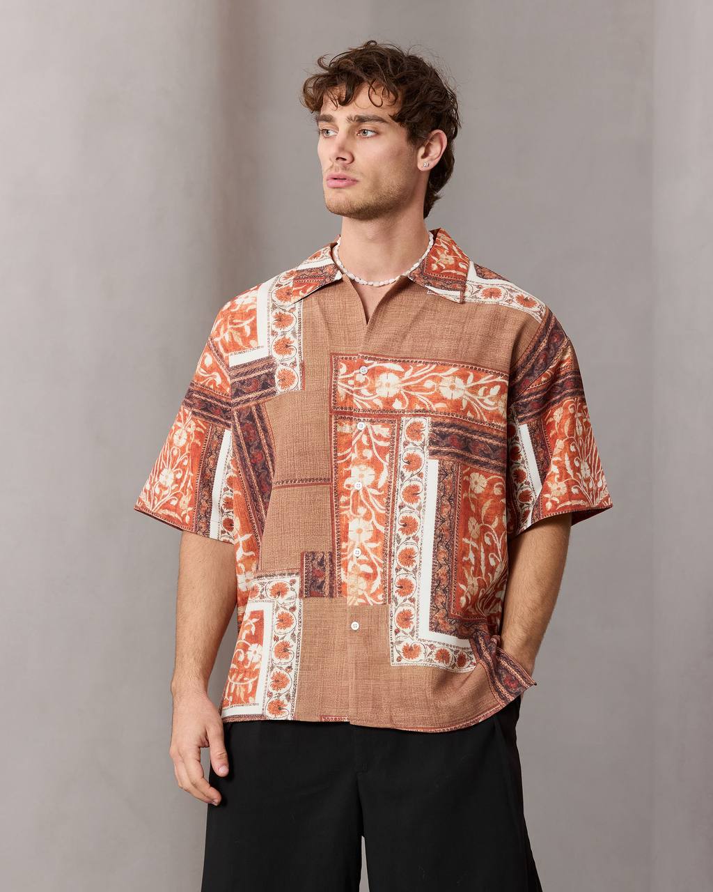 Patterned Summer Statement Shirt- 0174
