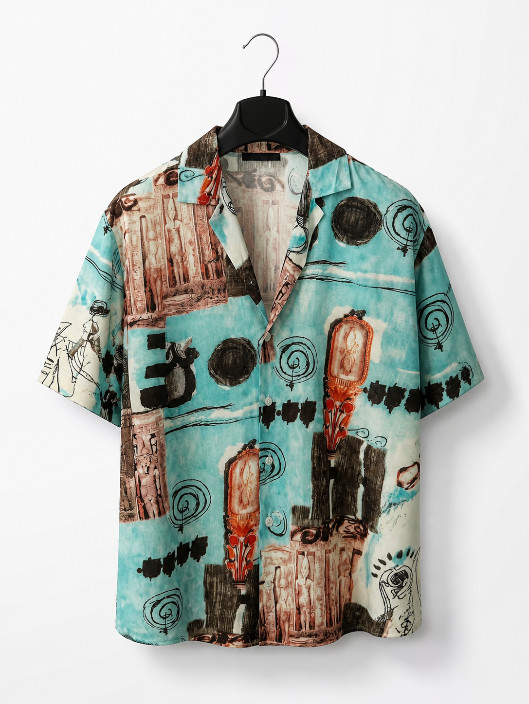 Abstract Resort Shirt – Aqua Vintage Edition 0204