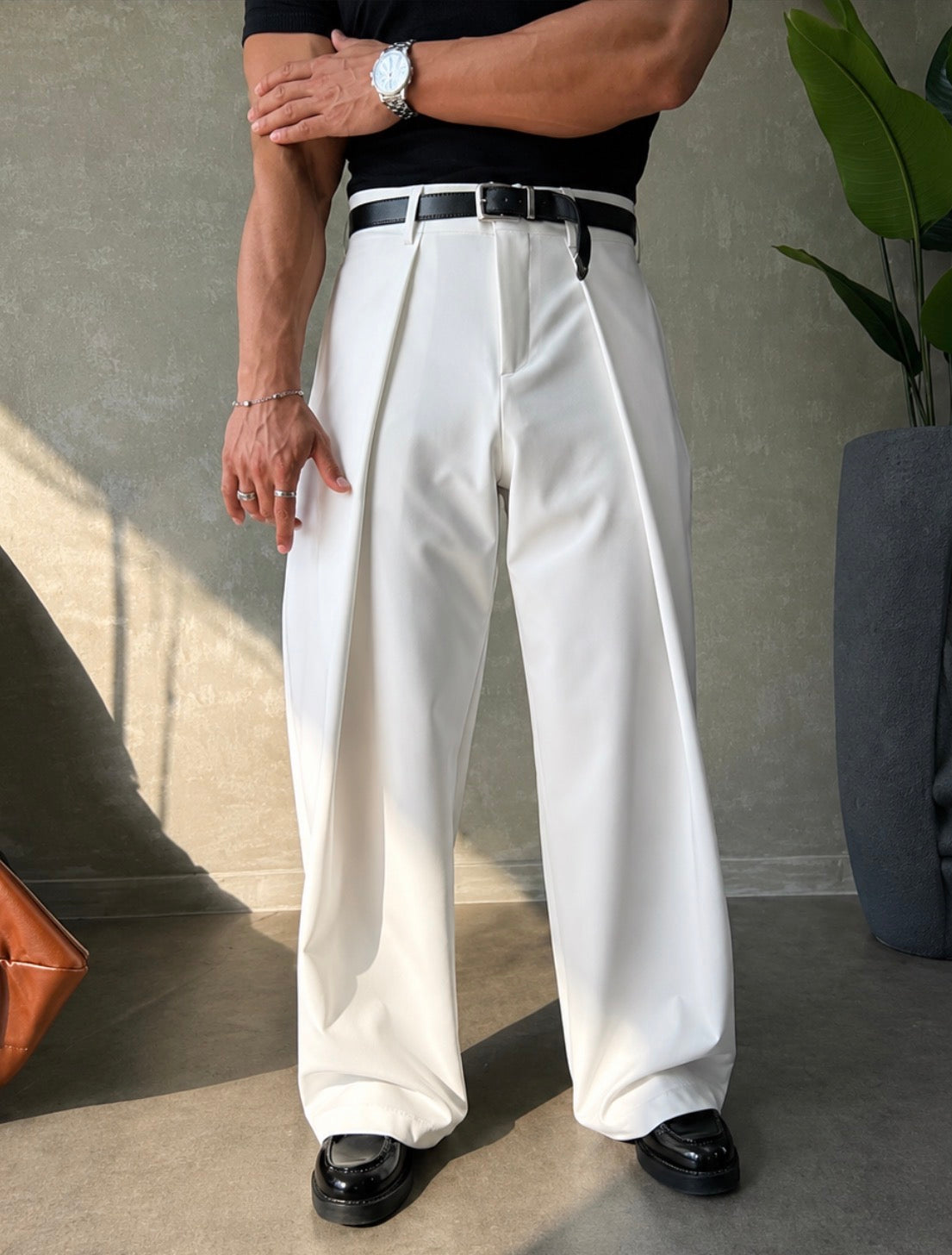 Wide Leg Trousers - 0208 / white