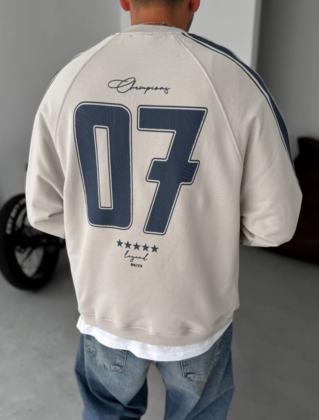 Cotton- sweatshirt - offwhite 0052