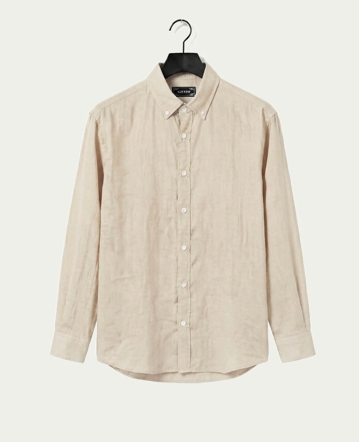 Linen Relaxed Shirt – beige 0124