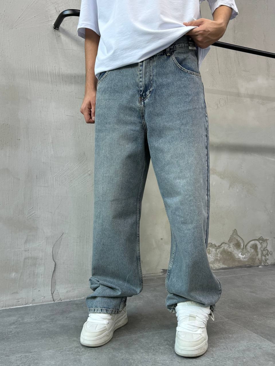 Vintage Washed Straight-Leg Jeans – Grey Blue 0081 / 3020/k27